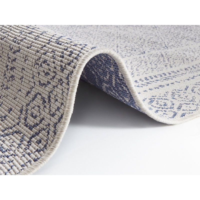 Frame Flatweave Blue Rug, Rectangle 160 x 230cm