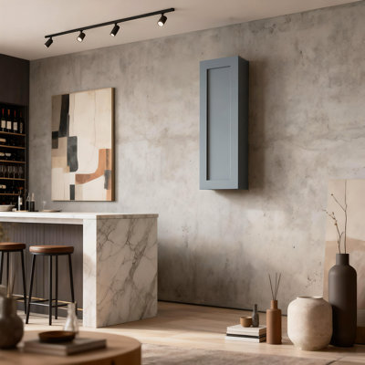 Armoire murale 1 porte et 3 tablettes en bois massif pour rangement dans la cuisine, salle de bain, buanderie, tablettes réglables prêtes à assembler (l 21 po x P 12 po x H 42 po)