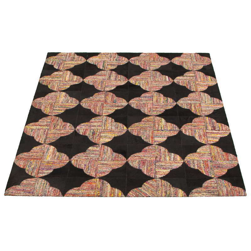 Tapis noir / ivoire / or One-of-a-Kind Fion 4 pi 10 po x 6 pi 8 po
