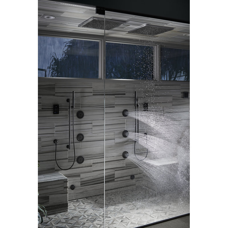 Kohler Real Rain Overhead Panel Bundle 2.5 Gpm Rain Shower Head, Brushed Bronze