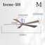 60" Irene 5-Blade Hugger Ceiling Fan with Wall Remote-1087667335-1087667358-1087667351