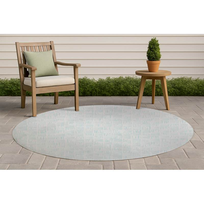 Tapis d'extérieur antidérapant Lash, Rond 5 pi