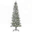 Arbre de Noël artificiel pin enneigé 6 pi avec branches réalistes et 394 pointes, parfait pour les fêtes
