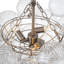 Mahood 3-Light Twisted Ribbed Glass Bubble Globe Chandelier Sputnik Ceiling Light-1330277532