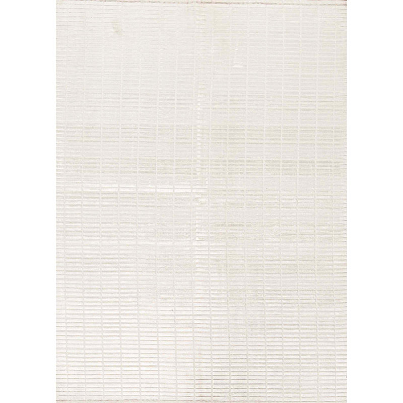 Tapis beige noué à la main de haute qualité
