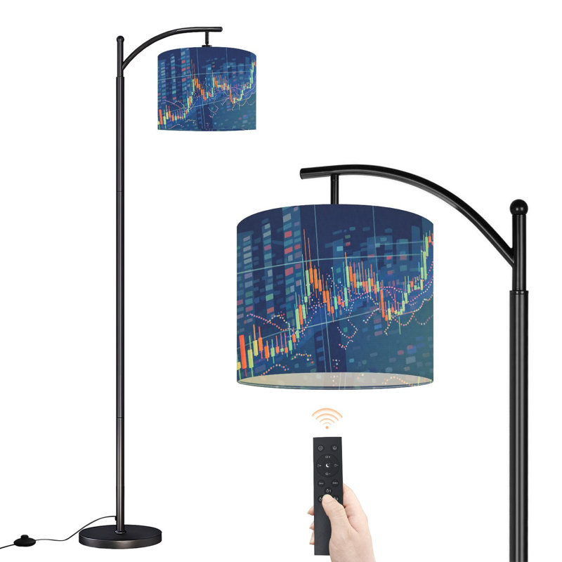 Lampe sur pied avec abat-jour réglable Arc