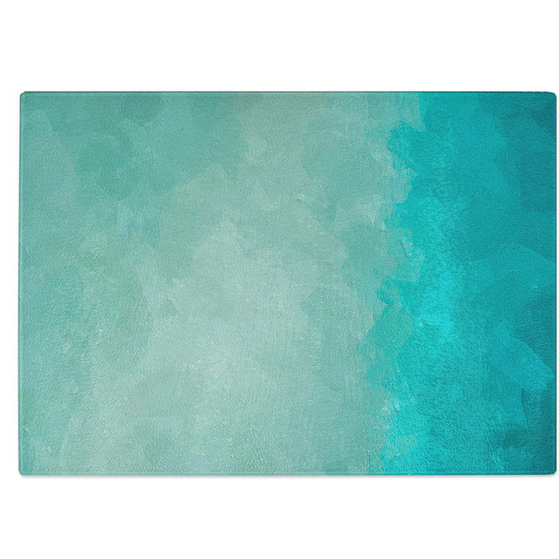 Tempered Glass Beauty of the Sea Chopping Board, 28.5 cm W x 20 cm L