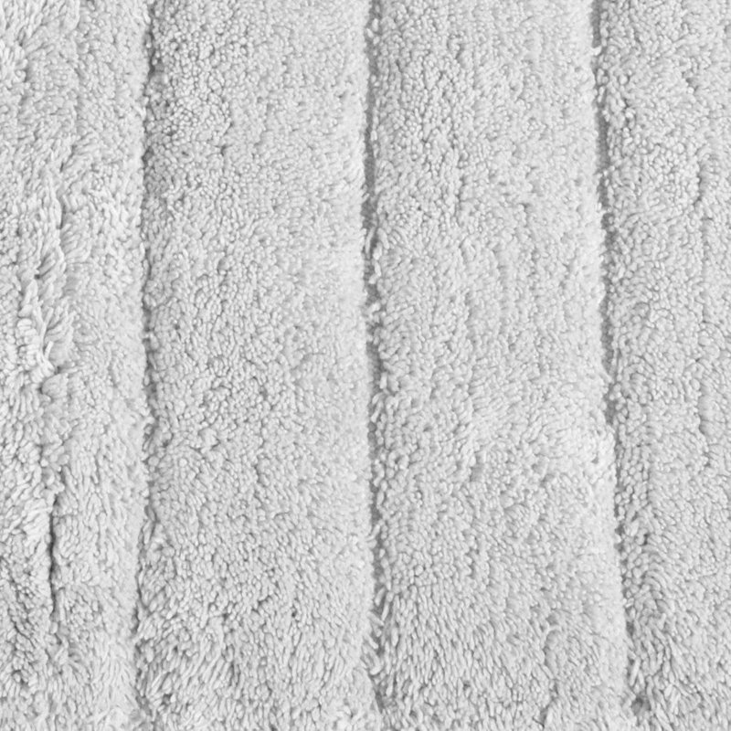 Linear Ribbed Two Piece Bath Mat Set, Dove Grey