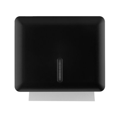 Multifold Paper Towel Dispenser Wall Mount (Black), Folded Hand Towel Dispenser For Bathroom/Restroom (Holds Up To 300 Towels), Commercial Paper Towel