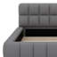 Lit plateforme tapissier avec tissu épais, lit au sol avec structure solide