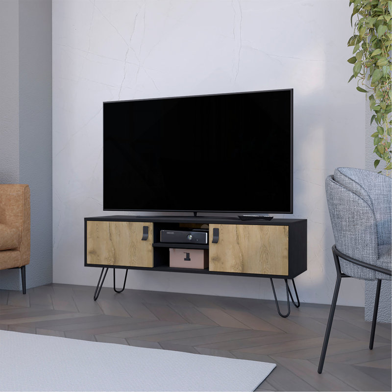 Tv Stand B Magness, Living Room, Black / Macadamia
