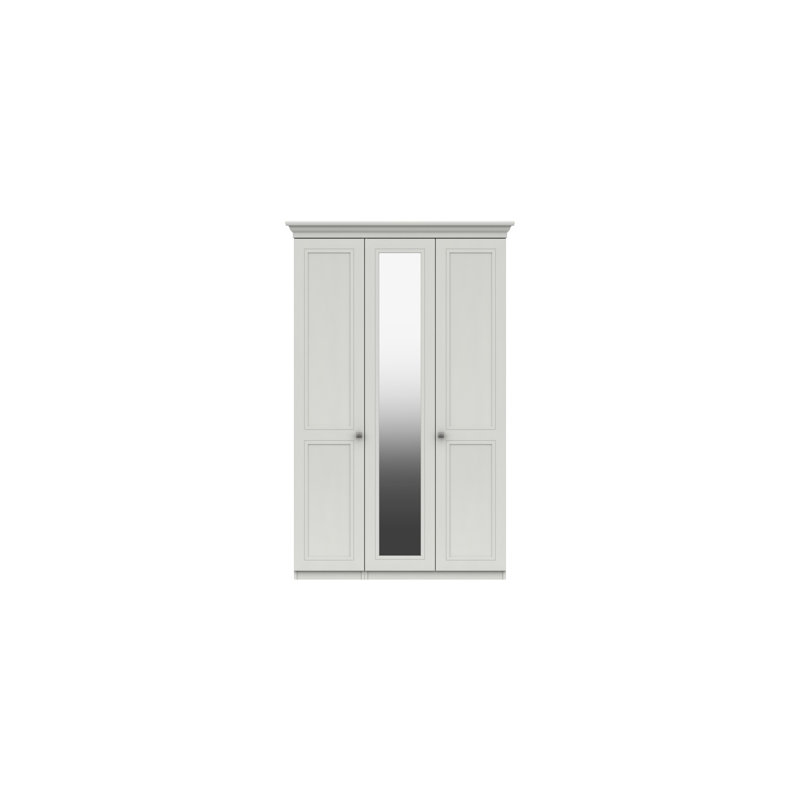 Wisbech 3 Door Manufactured Wood Wardrobe, White