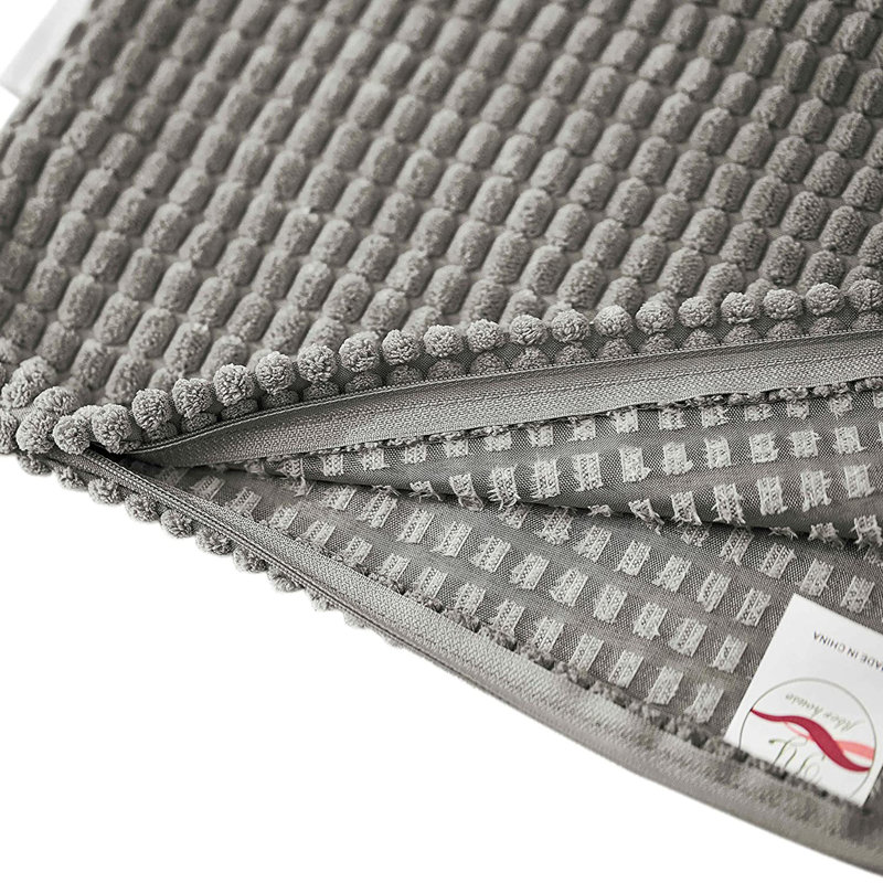 Housse de coussin carré à carreaux, 16 po x 16 po, Gris foncé