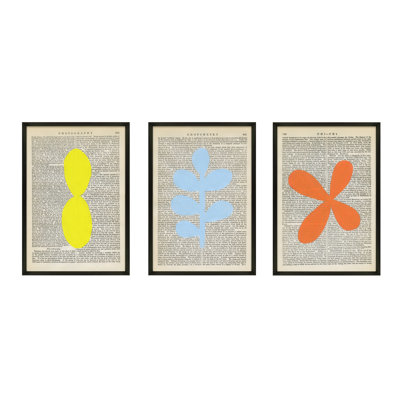 Forms Set of 3 Framed Print by Michela Sorrentino