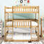 Triple lit simple superposé en bois avec échelles intégrées-1447069962