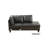 97" Wide Faux Leather Right Hand Facing Sofa & Chaise with Ottoman-70563931