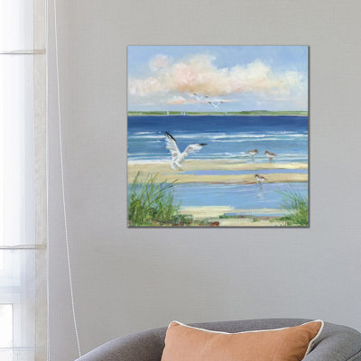 Beach Combing I by Sally Swatland - Wrapped Canvas Print
