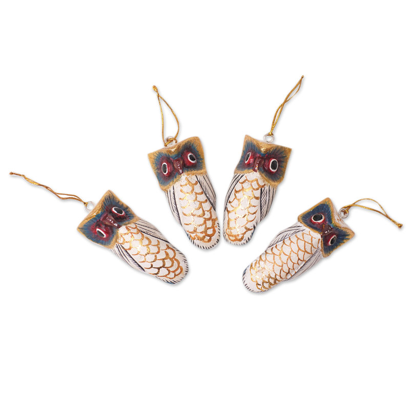 1.2'' Handmade Wood Animals Holiday Shaped Ornament
