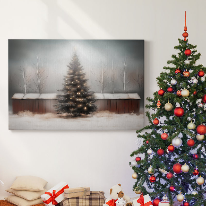Art des Fêtes de Noël - Toile tendue avec châssis - Série 3-XLI, H 32 po x l 48 po