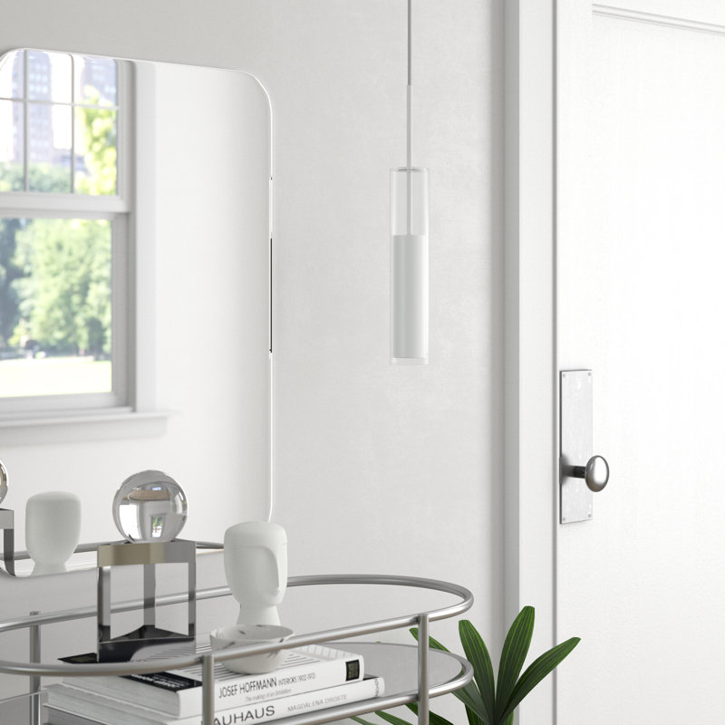 Luminaire suspendu cylindrique à DEL Luna, blanc
