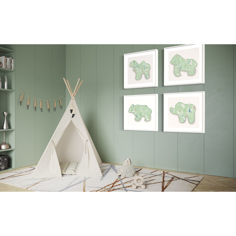 Bear Animal Cracker, Green, White