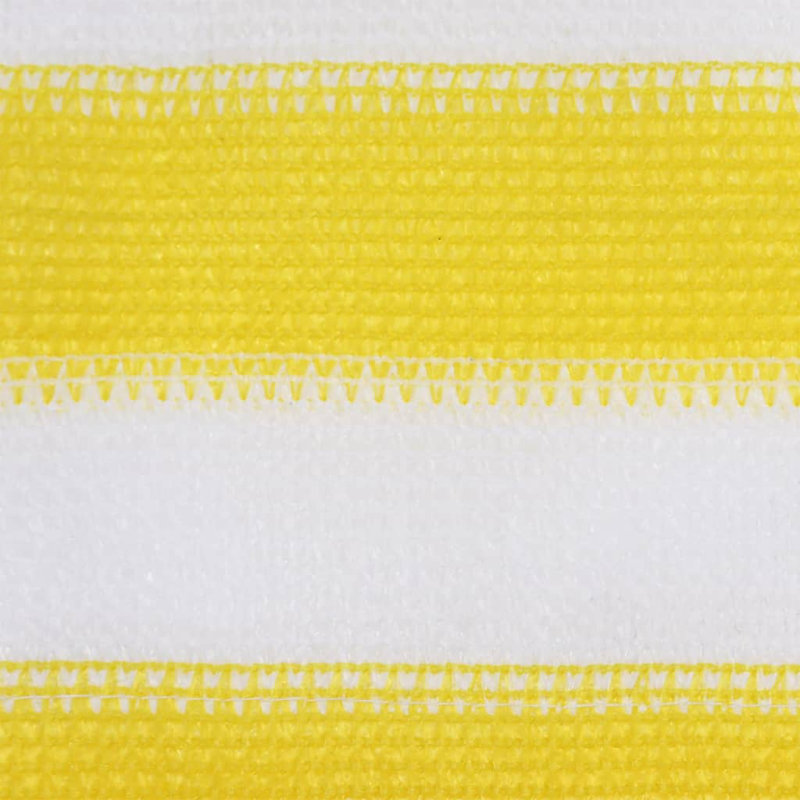 Dakota Fields 500cm W x 120cm D Plastic Yellow And White Cover Retractable Freestanding Awning