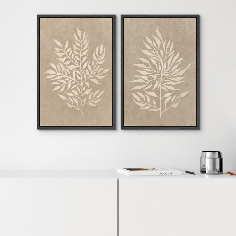 "Aérosol géométrique", 2 pièces sur toile, H 16 po x l 24 po, Cadre noir