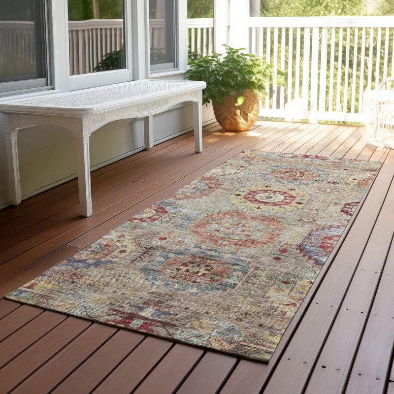 Tapis intérieur / extérieur lavable à la machine Kadyn ACN2227, Tapis de couloir 2 pi 3 po x 7 pi 6 po
