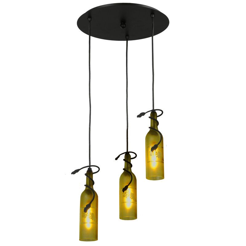 Metro Fusion 3 - Light Pendant, Frosted Green