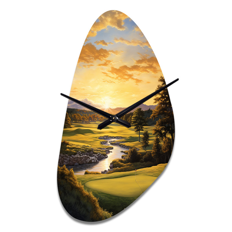 Horloge murale en forme de golf unique, Grand