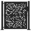 Porte de jardin vidaXL en acier noir 105 x 106 cm-113055173-113055175