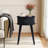Round End Table with Solid Wood Legs-1350553354