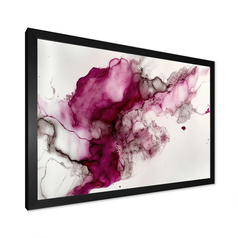 Ancien mystère in Viva Magenta V - reproduction sur toile, H 12 po x l 20 po x P 1 po, Toile avec cadre photo noir