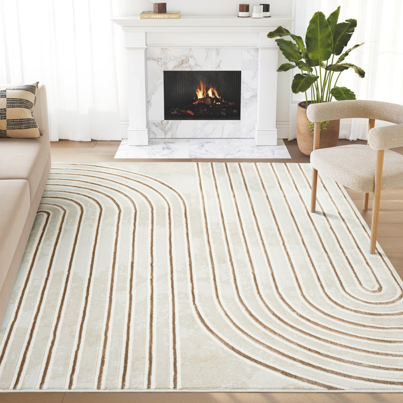 Iselis Geometric Indoor Rug, Rectangle 8'11" x 12'