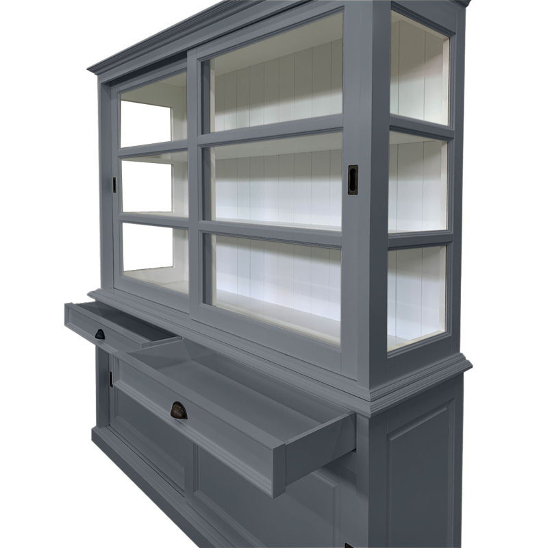 Jacksonport Display Cabinet, Trafic Grey/White