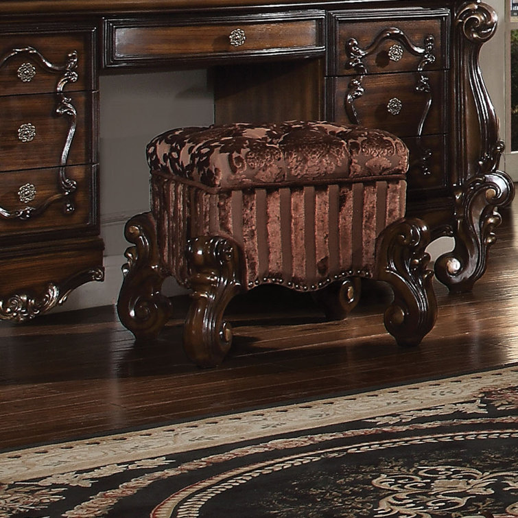 Carvajal Upholstered Vanity Stool with Button Tufted