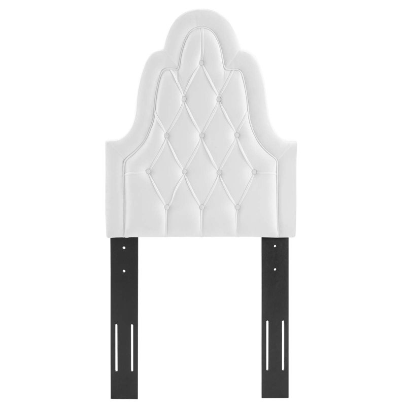 Augustine Tufted Performance Velvet Headboard, Twin, White