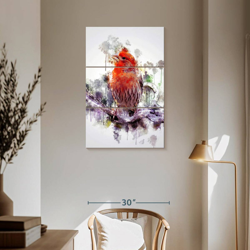 Brampt House Finch, 57" H x 36" W