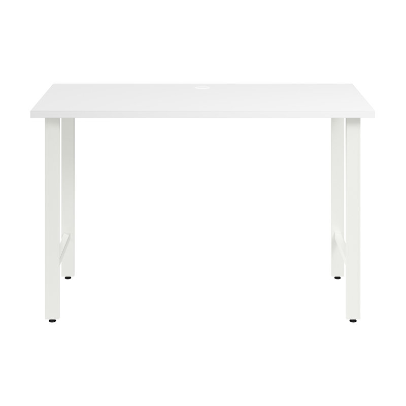 Bureau Hustle, Blanc / blanc, H 30,07 po x l 47,59 po x P 23,34 po