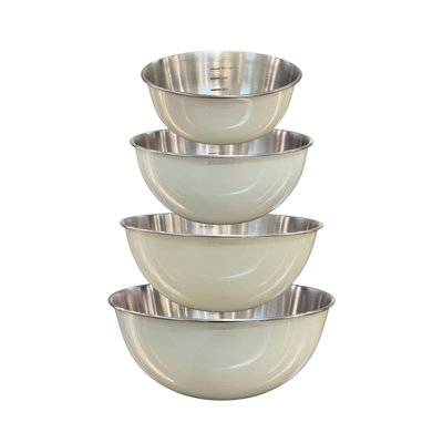 Buckingham Color Coated Stainless Steel Set Of 4 Mixing Bowls 