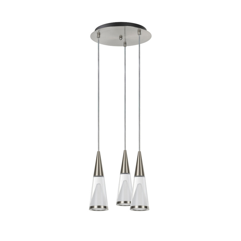 Luminaire suspendu conique à 3 lumières