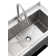 TRINITY 36 in. W x20 in. D Freestanding Utility Sink in Stainless Steel and Black w/ Pull-Out Faucet