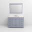 Ensemble de meuble-lavabo simple 48 po, lavabo carré et miroir 46 po avec robinet Dukes-1147581499-1091181436