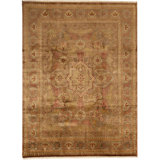 Avalon Wool Oriental Area Rug in Brown