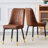 Anareli Tufted Upholstered Faux Leather Side Chair Dining chair-862061487