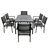 U-Style High-Quality Steel Outdoor Table And Chair Set-1860657045