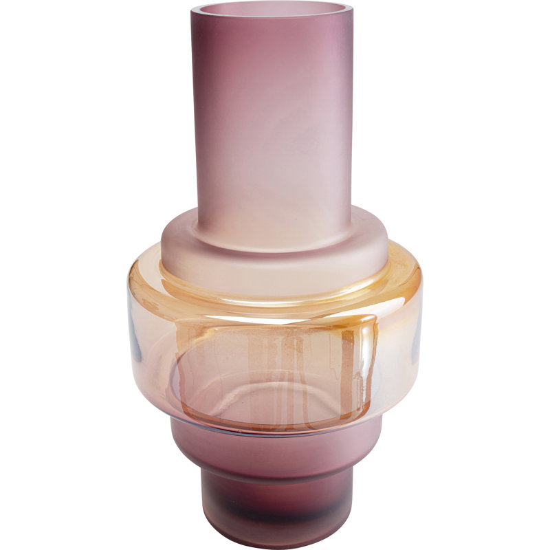 Vase Rosie, 35.5cm H x 20cm W x 20cm D, Pink/Yellow