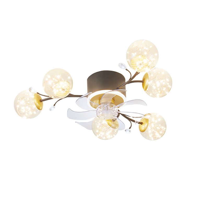 Iftikar 33“ Ceiling Fan with 6 lights