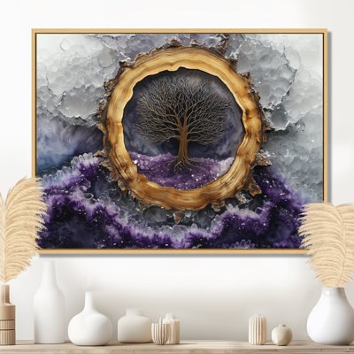 Cristal forêt arbre de vie - art mural forêt pour le salon