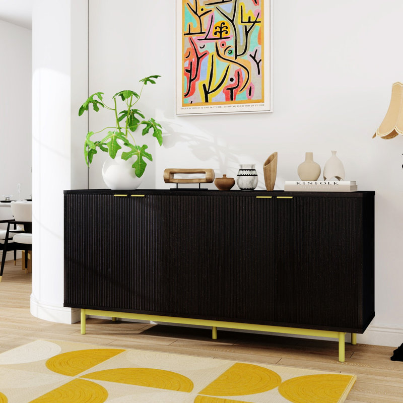 Sideboard Cabinet, Buffet Cabinet With Storage, Sideboard Storage Cabinet With Adjustable Shelf, Accient Cabinet For Living Room, Kitchen